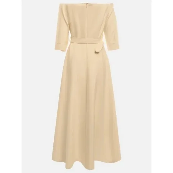 NWT Fehaute Women Size 10 Classic Off The Shoulder Half Sleeve A-Line Maxi Dress - Picture 2 of 5